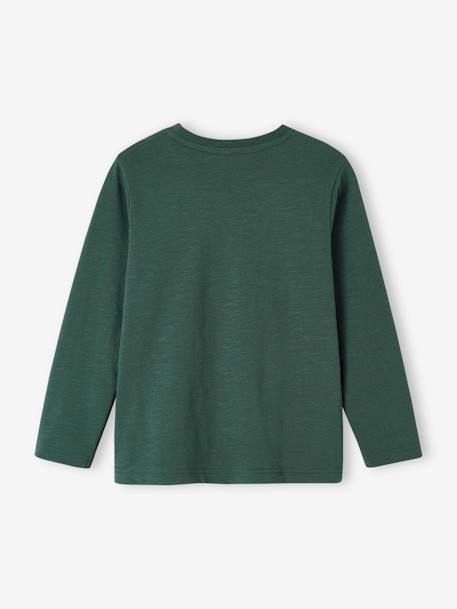 T-shirt garçon unis manches longues personnalisable anthracite+BLEU+jaune+marine+vert grisé+vert sapin - vertbaudet enfant 