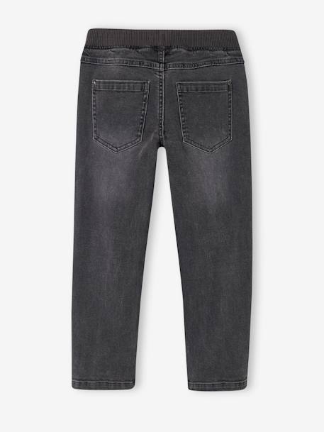 Indestructible relaxed straight jeans easy to pull on for boys denim grey+double stone+stone - vertbaudet enfant 