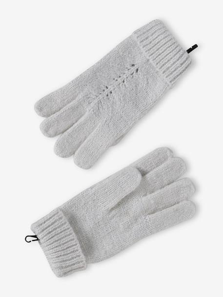 Beanie + Snood + Gloves or Mittens Set in Cable Knit for Girls ecru - vertbaudet enfant 