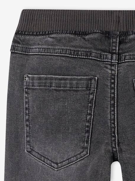 Indestructible relaxed straight jeans easy to pull on for boys denim grey+double stone+stone - vertbaudet enfant 