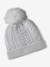 Beanie + Snood + Gloves or Mittens Set in Cable Knit for Girls ecru - vertbaudet enfant 