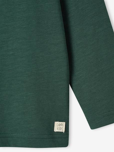 T-shirt garçon unis manches longues personnalisable anthracite+BLEU+jaune+marine+vert grisé+vert sapin - vertbaudet enfant 