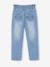 Jean fille mom poches coeur denim gris+gris+stone - vertbaudet enfant 