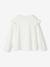 Tee-shirt blouse fille manches longues à volant personnalisable écru+rose - vertbaudet enfant 