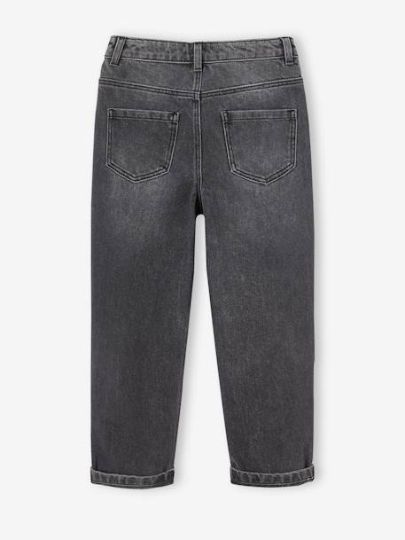 Loose Fit Boyfriend Jeans for Girls denim grey+double stone+stone - vertbaudet enfant 