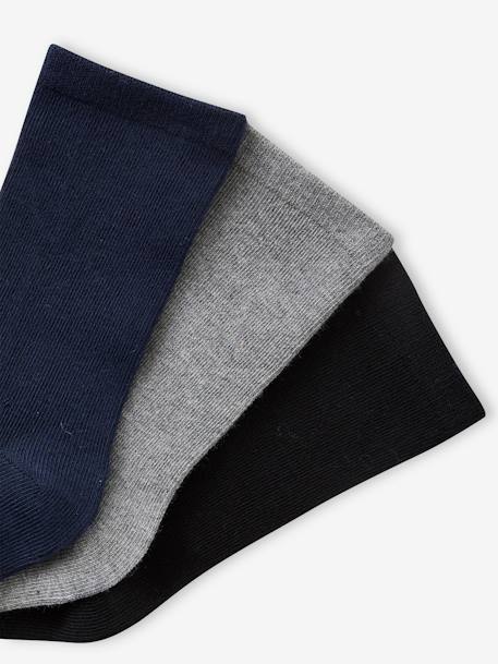 Pack of 3 Pairs of Seamless Socks for Boys navy blue - vertbaudet enfant 