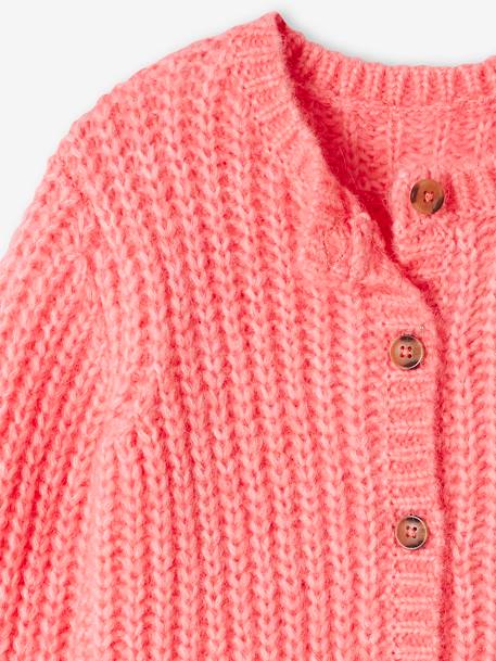 Loose-Fitting Soft Knit Cardigan for Girls - sweet pink, Girls