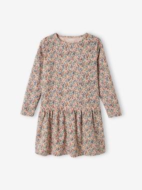 Long Sleeve Printed Dress for Girls  - vertbaudet enfant