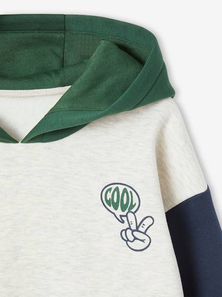 Hooded Colourblock Sweatshirt for Boys green - vertbaudet enfant 