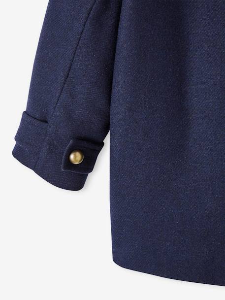 Manteau officier en drap de laine fille marine - vertbaudet enfant 