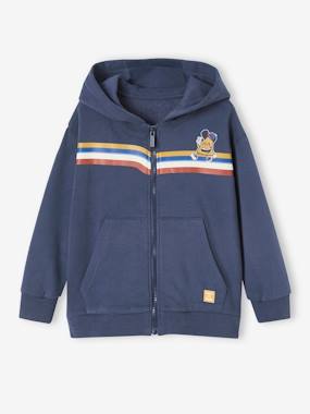 -Striped Zipped Hoodie for Boys