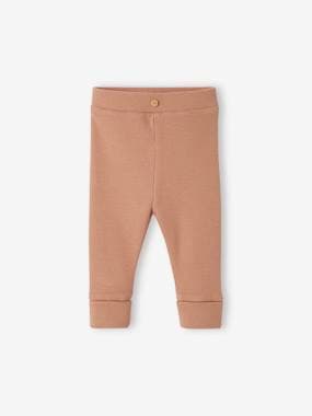Zara Soft Touch Ribbed Leggings Size 6-9 Months Of Age- Color Brown