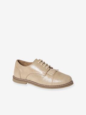 -Junior Leather Derbies with Fringes & Laces