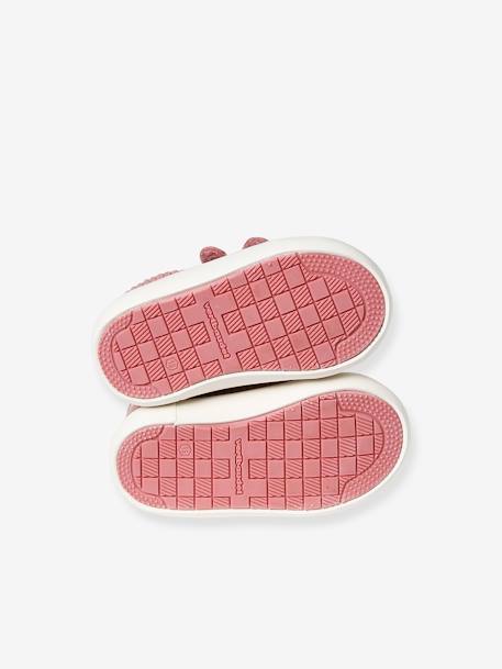 Baskets bébé fille textile scratchées marine+vieux rose - vertbaudet enfant 