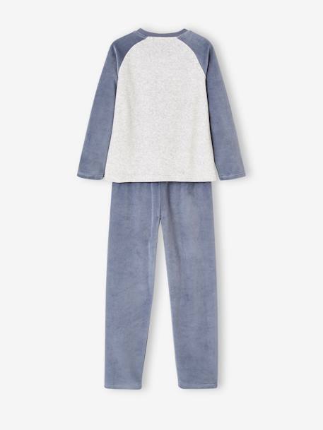 Pack of 2 Velour Pyjamas for Boys, Pirates grey blue - vertbaudet enfant 
