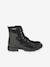 Patent Boots with Laces & Zip, for Girls black - vertbaudet enfant 