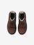 Boots lacées et zippées en cuir fille collection maternelle marron - vertbaudet enfant 