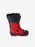 Printed Natural Rubber Wellies with Fur Lining, for Babies red - vertbaudet enfant 