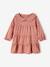 Fluid Dress with Frills for Babies old rose - vertbaudet enfant 