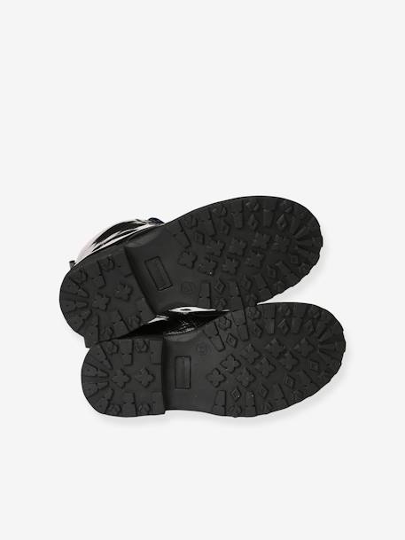 Patent Boots with Laces & Zip, for Girls black+printed black - vertbaudet enfant 