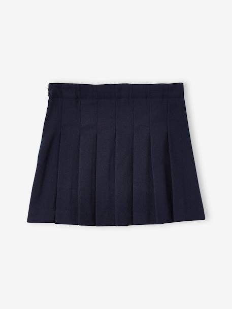 Pleated Skirt for Girls brown+navy blue - vertbaudet enfant 