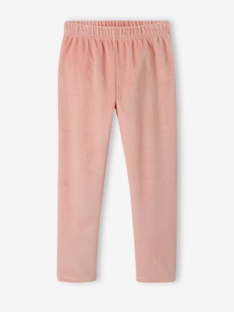 Pack of 2 'Love' Pyjamas in Velour for Girls old rose - vertbaudet enfant 