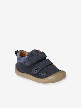 Pram Shoes in Soft Leather with Hook&Loop Strap, for Babies, Designed for Crawling  - vertbaudet enfant
