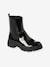 Patent Boots with Zip & Elastic, Junior black - vertbaudet enfant 