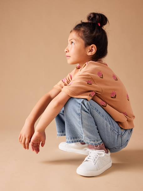 Baskets en cuir enfant blanc - vertbaudet enfant 