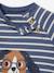Sweat bébé en molleton rayé bleu+rayé vert+tomette - vertbaudet enfant 