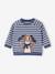Sweat bébé en molleton rayé bleu+rayé vert+tomette - vertbaudet enfant 