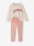 Pack of 2 'Love' Pyjamas in Velour for Girls old rose - vertbaudet enfant 