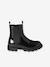Patent Boots with Zip & Elastic, for Girls brown+navy blue - vertbaudet enfant 