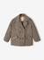 Coat in Woollen Checks & Sherpa Lining for Girls chequered beige - vertbaudet enfant 