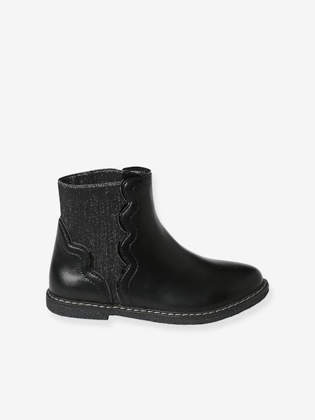 Boots with Elastic, for Girls black - vertbaudet enfant 