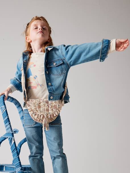 Bag with Floral Print for Girls printed beige - vertbaudet enfant 