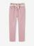 Pantalon fille paperbag ceinture foulard cannelle+mauve - vertbaudet enfant 