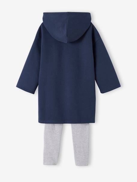 Sweatshirt-Type Dress + Leggings Outfit, Aristocats Marie by Disney®, for Girls navy blue - vertbaudet enfant 