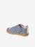 Chaussons bébé toile scratch blanc imprimé+bleu chambray+rose imprimé - vertbaudet enfant 