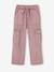 Pantalon fille cargo facile à enfiler mauve - vertbaudet enfant 