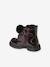 Patent Boots with Laces & Zip, for Babies bordeaux red - vertbaudet enfant 
