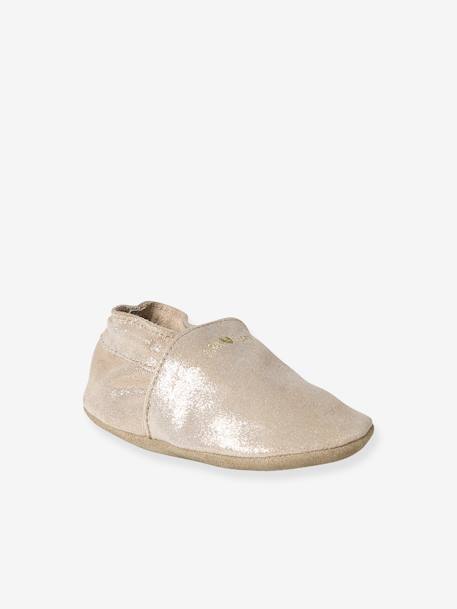 Chaussons bébé cuir souple blanc imprimé+bleu nuit+lot rose+or+rose imprimé+rose poudré - vertbaudet enfant 