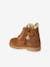 Boots fourrées lacées et zippées en cuir bébé camel - vertbaudet enfant 