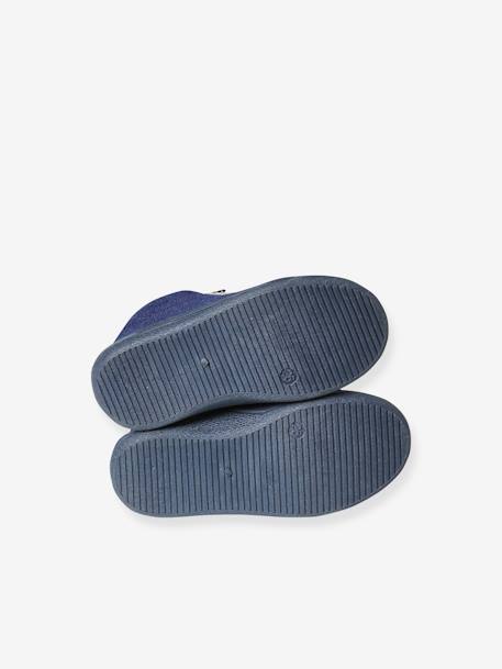 Velvety Indoor Shoes with Zip, for Babies blue - vertbaudet enfant 