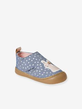 Chaussons bébé toile scratch - vertbaudet enfant Chaussures-Chaussures fille 23-38-Chaussons bébé toile scratch
