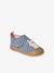 Chaussons bébé toile scratch blanc imprimé+bleu chambray+rose imprimé - vertbaudet enfant 