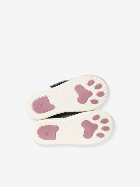 Felt Indoor Shoes with Hook-and-Loop Strap, for Babies marl grey - vertbaudet enfant 