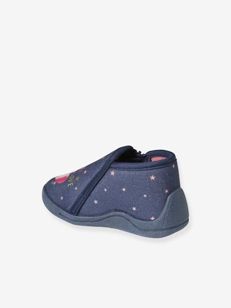 Fabric Indoor Shoes with Zip, for Babies blue - vertbaudet enfant 