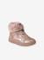 Fur-Lined Trainers with Laces, Hook & Loop Strap & Zip, for Babies nude pink - vertbaudet enfant 