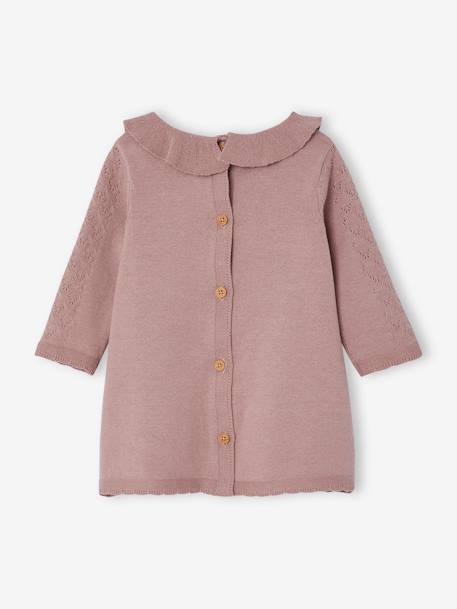 Dress in Fancy Knit for Babies violet - vertbaudet enfant 